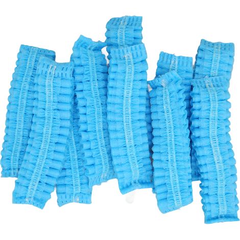 Lot de 100 protège-oreilles jetables, extensibles et hygiéniques, pour la plupart des casques audio (bleu). (1/5)
