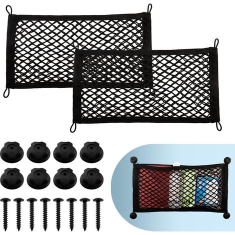 Gepäcknetz Auto Kofferraum 55x25cm 2 Stück mit Befestigungsschrauben (1/5)