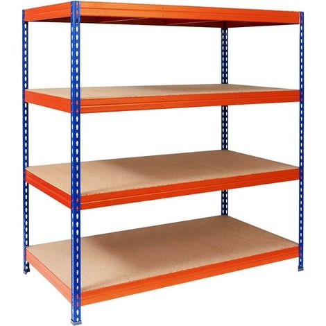 Weitspannregal Blau-orange 160 x 150 x 80 cm (1/3)