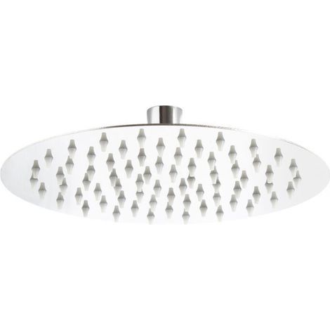 Soffione doccia rotondo da 25 cm, soffione a pioggia, acciaio inossidabile, accessori per il bagno (1/4)