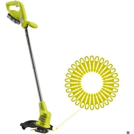 50 pièces Lames de Rechange For Ryobi Coupe Bordure, Têtes Double Lames Dentelées RAC155 RAC157 RAC158 (1/5)