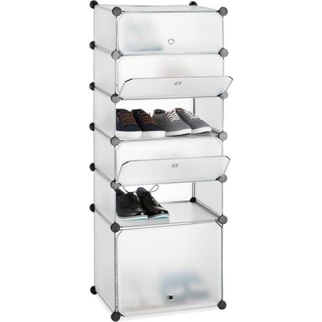 Ripiano per scarpe in plastica con 6 scomparti (1/5)