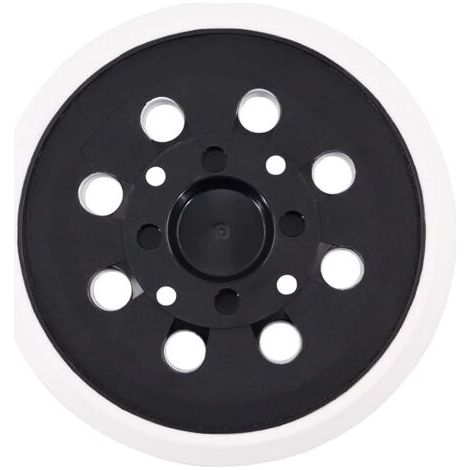 Pair Plateau de Ponçage pour Bosch 125 mm avec Hook et Loop 8 Trous, dureté moyenne avec système accessoires pour ponceuse excentrique PEX 300/400 AE / 4000 AE/Advanced Orbit 18(Blanc) (1/5)