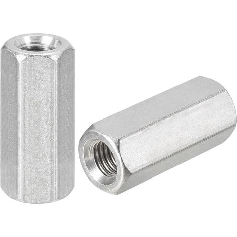 2pcs M12 x 1,75 -Pas 45 mm Longueur Raccord Écrous 304 Hex (1/5)