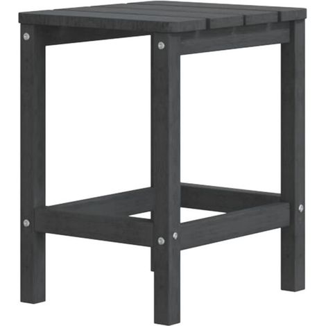 Table de jardin Adirondack, gris anthracite, 38 x 38 x 46 cm, polyéthylène haute densité (1/5)