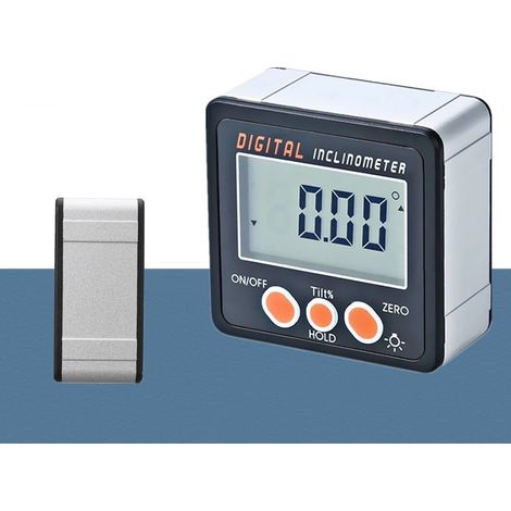 Rapporteur électronique coque en alliage d'aluminium boîte à biseau numérique jauge d'angle compteur aimants Base inclinomètre numérique (1/5)
