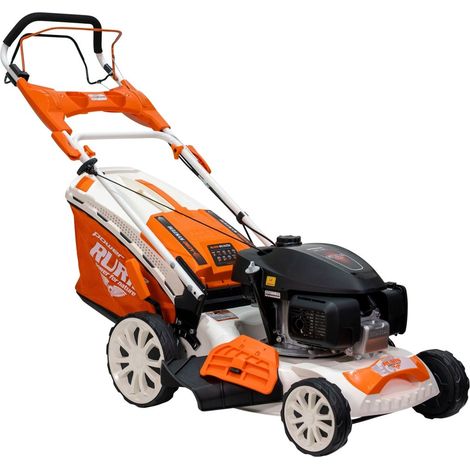 Tondeuse à gazon thermique autotractée RURIS RX355S - Moteur Honda 4 temps 145 cc 3.5 CV, coupe 46 cm, bac 65 L, 5-en-1, mulching (1/4)