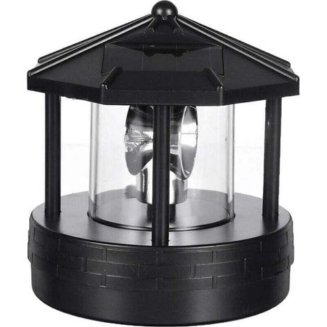 Phare LED rotatif, lampe solaire de jardin, cour, pelouse, étanche, décoration rétro, cadeau exquis pour jardin, terrasse, cour, pelouse, décoration d'intérieur (1/4)