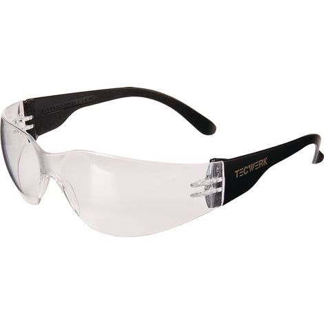 TECWERK Schutzbrille Daylight Basic EN 166 Bügel schwarz,Scheibe klar PC TECWERK