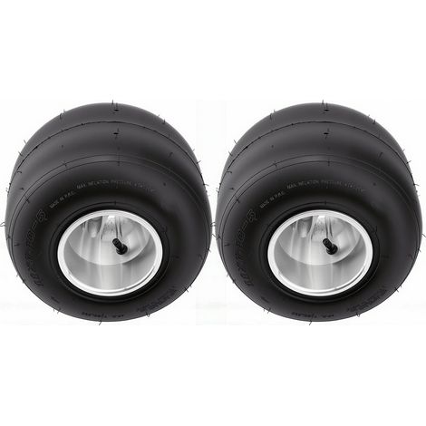 Pneu Tubeless Slick en caoutchouc 11x7.10-5 4 plis fixation à 3 boulons dérive de course avec jante en alliage d'aluminium pour chariot Quad Mini vélos à la dérive (1/5)