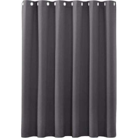 Verdunkelungsvorhang-Set (1 Stück), 132 x 160 cm, weich und ästhetisch, waschbar, dunkelgrau, ideal für Wohn- und Schlafzimmer.
