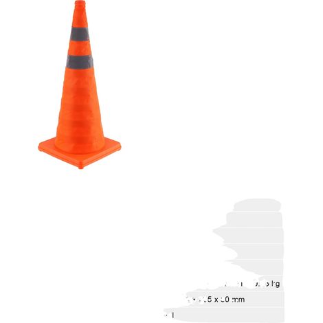 Cône de Signalisation, Haute Visibilité, Design Portable, 28 pouces 4 pcs (1/2)