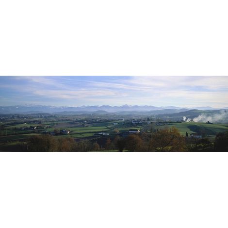 Tableau sur toile le pays Basques 45x135 cm - Impression sur Toile Murale Décorative - Image imprimée en HD sur Toile - Toile sur Châssis en Bois FSC - Fabriqué en France (1/4)