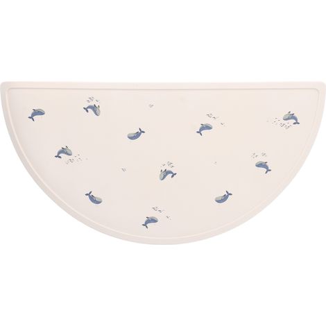 Tapis de table bébé en silicone imperméable, motif baleine, idéal pour la maison et les voyages. (1/5)