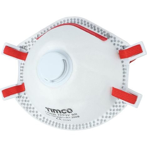 TIMCo FFP3 Moulded Masks With Valve One Size Pack Of 3