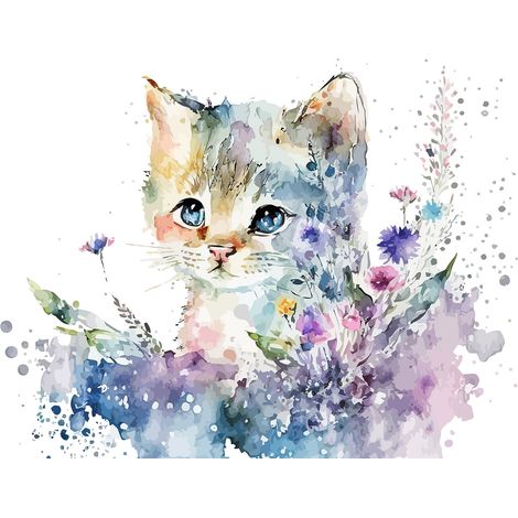 Papier peint panoramique Enfants - Chaton - 195 cm x 125 cm (1/2)