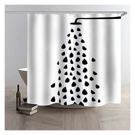 180x180cm Shower Curtains with Hooks, Waterproof and Mildewproof Bathroom Curtain (1/4)