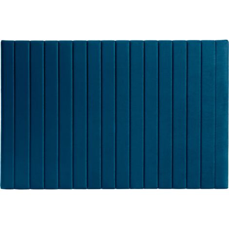 Testata letto in velluto blu petrolio L170 cm NEHA (1/3)
