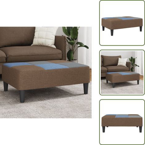 The Living Store Fußhocker Patchwork 77x55x31 cm Stoff - Polsterhocker - Sitzsack - Fusshocker - Beistelltisch - Couchtisch (1/5)