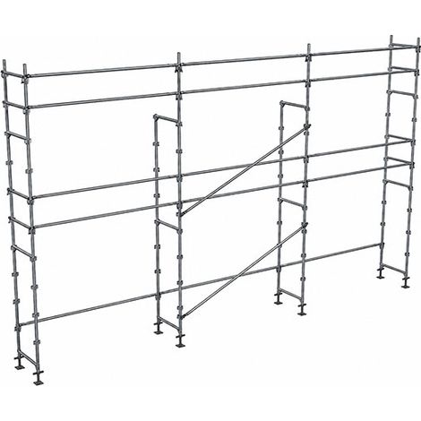 Gerüst 60m² - Stellrahmen + Leisten - DUO60-S (1/4)