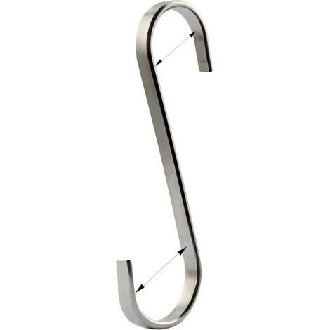 10pcs Crochets en S de Suspension en Acier Inoxydable pour la Batterie Cuisine 35x38mm (1/5)