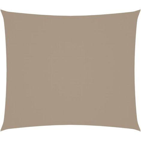 Voile de parasol tissu oxford rectangulaire 2 x 2,5 m taupe - Toile de rechange pour parasol de jardin protection UV (1/5)