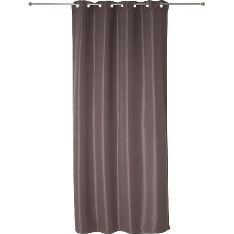 Rideau Occultant "Satin" 140x260cm Taupe (1/4)