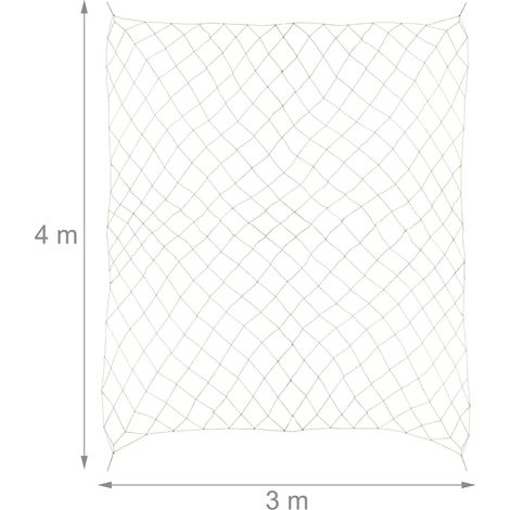 Red de crecimiento para plantas trepadoras jardín 200 x 300 cm soporte ergonómico de yute natural 130015293 (1/3)