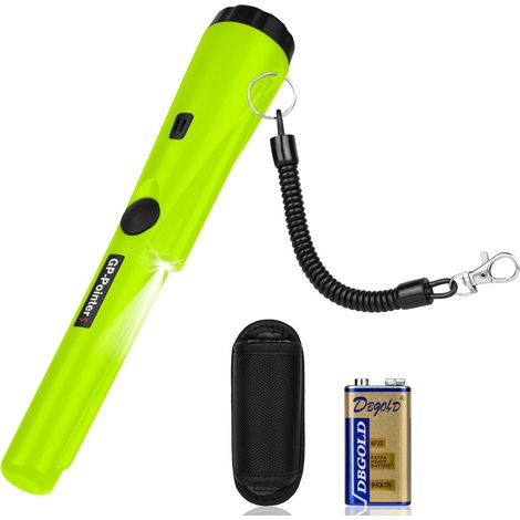 detecteur de metaux Pinpointer, IP68 Étanche Détecteur de métaux Portable, 360 Détecteur de Métaux Portable avec indicateur LED intégré/lumière d'alarme pour Chasse aux Trésors