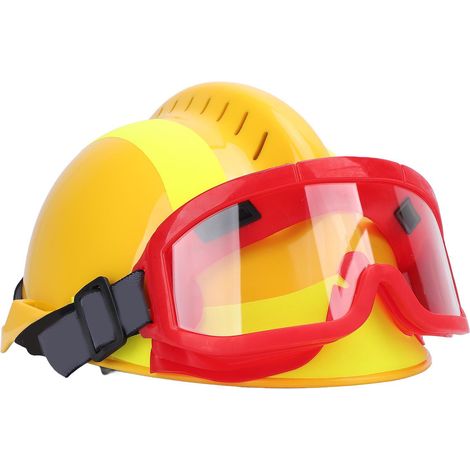 Casque de sauvetage pour travail en hauteur, casque de sécurité avec lampe frontale ventilée, pour interventions d'urgence en cas de séisme, d'incendie ou de recherche, couleur jaune F2. (1/5)
