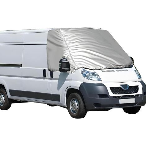 Bâche extérieure pare-brise Fiat Ducato 2006-2024, protection hiver/été, argent (1/5)