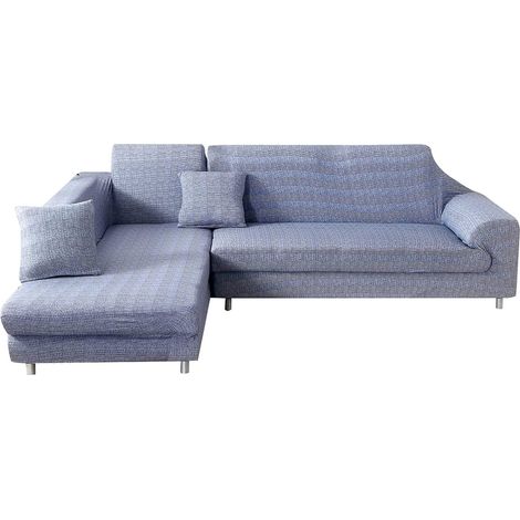 Housses de Canapé Extensibles Housse de Canapé d'angle Housse en Polyester Housses Extensibles pour Canapé en L + 2pcs Couvre Oreillers(Ⅵ)