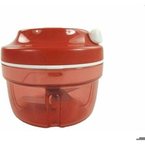 Tritacarne manuale - Turbo-Chef D158 - Rosso - Lame in acciaio inox - Capacità 500 ml (1/3)