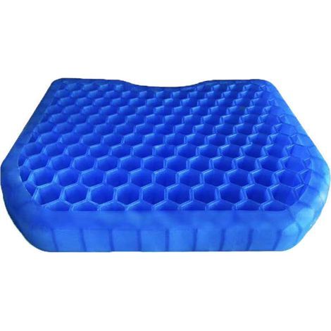 Coussin de siège en gel. design alvéolé respirant absorbant les points de pression. pour chaise de bureau. siège auto. soulagement des douleurs au coccyx. au dos et à la sciatique. (1/5)