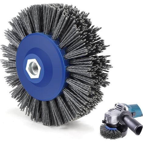 M14 Brosse Ronde Brosse Nylon Brosse Abrasive pour meuleuse d'angle ø140mm épaisseur de Fil 1,6mm Brosse structurante Roue de tréfilage Brosse Brosse de Polissage pour Machine de satinage Bros (1/5)