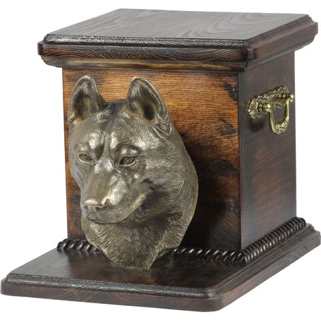 Siberian Husky, Siberian Husky - un'urna per le ceneri del cane con una statuetta, un'urna elegante per un cane, un'urna unica con un busto di cane di Art-Dog (1/5)