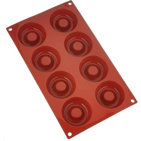 1 Moule Savarin 8 Cavités Silicone Terre Cuite Pâtisserie Maison Professionnelle
