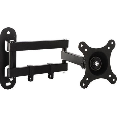 Support TV Mural pour Moniteur et Télévision Plat/Incurvé de 10-32 Pouces, Rotation à 360° Inclinaison 15°, VESA 75x75 / 100x100mm jusqu'à 15 kg (1/4)