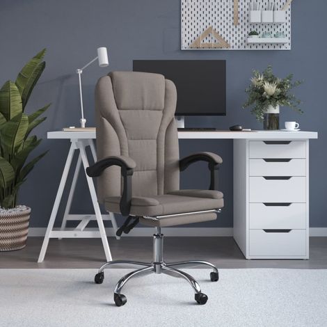 Bürostuhl mit Liegefunktion Taupe Stoff (1/5)