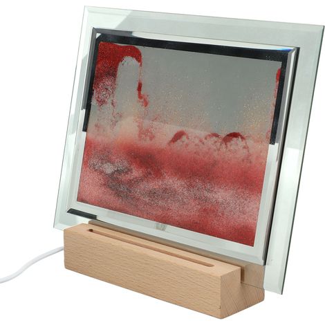 3D-animierter Sandtisch mit Nachtlicht, innovativer quadratischer Sanduhr und USB-Anschluss (1/5)