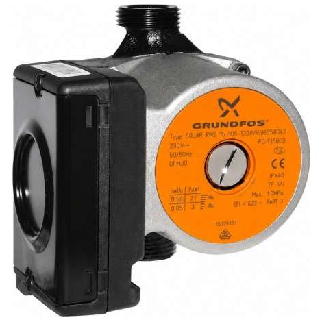 Grundfos Solar UPM2 15-105 130mm Solarpumpe Hocheffizienzpumpe mit PWM Signal modulierend EuP ready