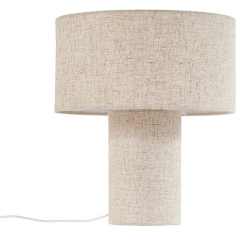 [GEBRAUCHT] B-Ware Lindby Tischleuchte Tischlampe Elfie Leuchte Beige Leinen Schalter E27 Led Lampe