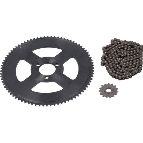 Signet de Pignon de Chaîne Durable 25h 15T Front et 80T Sprocket Arrière avec 146 Chaîne d'entraînement Liaison pour Le Vélo 47cc 49ccMotorCycledirt (1/5)