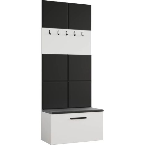 AX LIVING Garderoben Haken Rosanno I 80,6cm Breite Stilvoll Weiß JS100