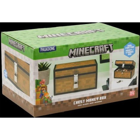 Salvadanaio a forma di forziere con chiave - Minecraft