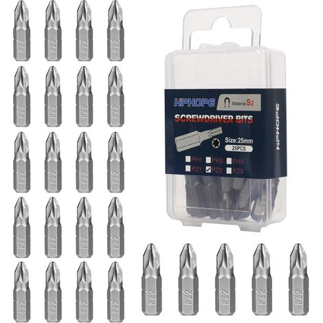 Bits PZ2 Pozi Sortiment 25mm PZ2 25 Stück (1/4)