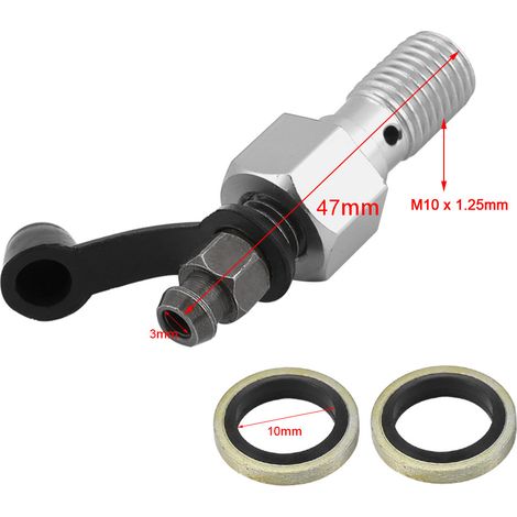 Bouchon anti-poussière pour vis de purge d'étrier de frein de moto M10x1,25 mm (argenté) (1/5)