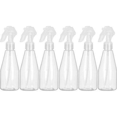 Sechs leere 200-ml-Sprühflaschen aus Kunststoff für Desinfektion, Gartenarbeit und Reinigung