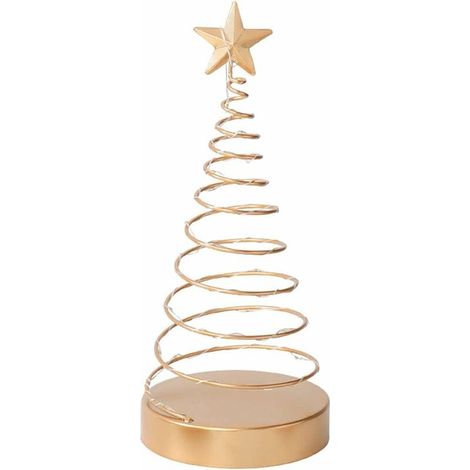 MINKUROW Weihnachtsbaum-Spirallampe Xmas Led Slice Tabletop Spire Light With Base Weihnachtsdekoration (keine Batterie)