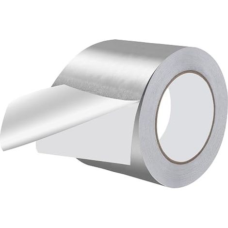 1 Roll of Aluminium Tape 100 mm x 164 ft Heat Resistant Adhesive Aluminium Tape for Household Appliances, Cars, Electronics (1/5)